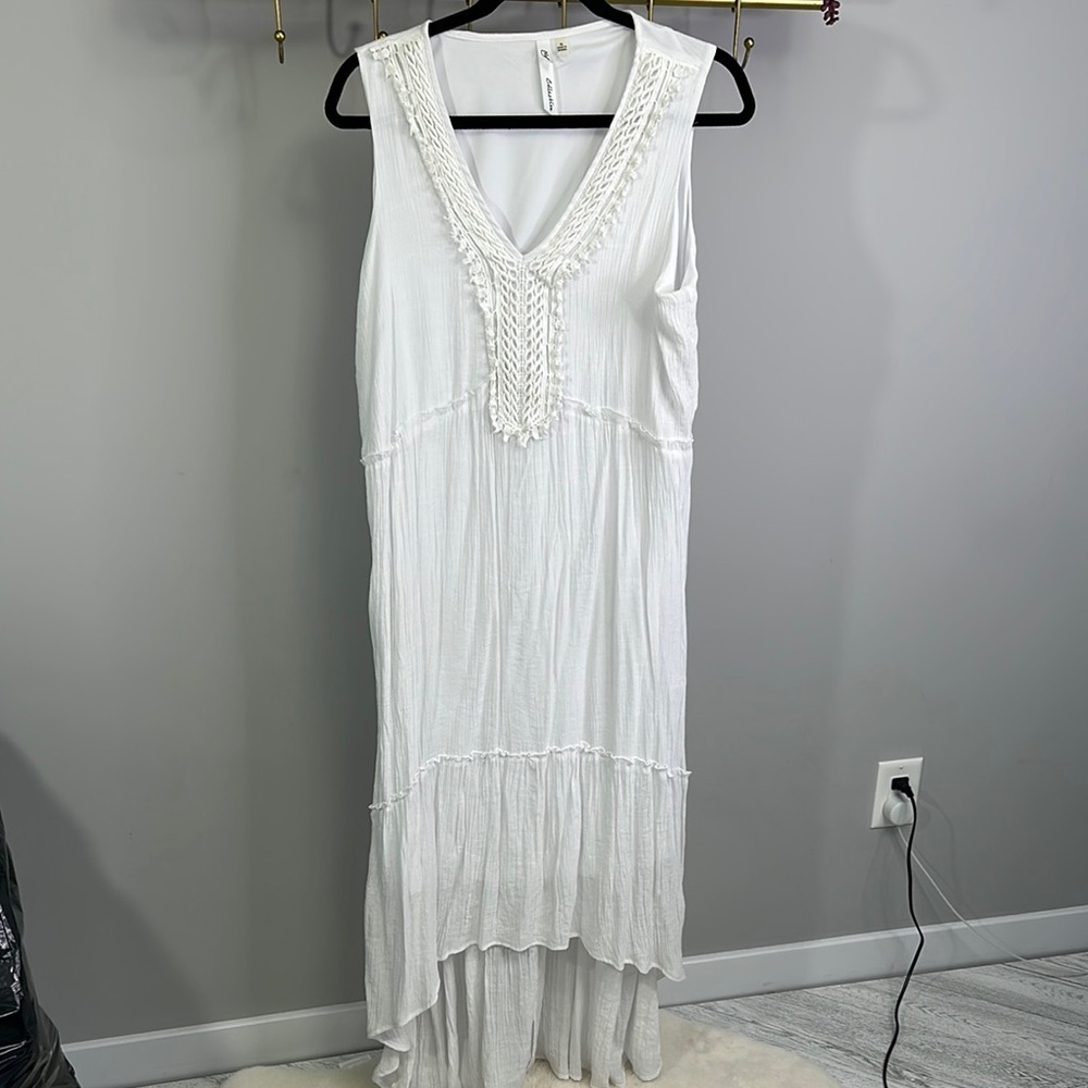 Ny Collection - Elegant White Sleeveless Dress